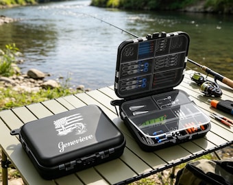 Personalisierte wasserdichte Angelgerät Box Benutzerdefinierte Köder Aufbewahrungsorganisator Tragbare Haken Köder Zubehör Fall Micro Tackle Box Geschenk