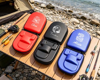Personalized Fishing Reel Case Hard Shell Reel Protector Water Drop Baitcasting Spinning Reel Storage Bag Portable Lure Fishing Gear Gift