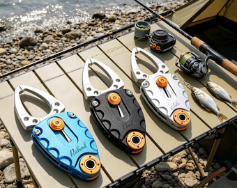 Personalized Titanium Fish Gripper Portable Fishing Controller High Hardness Fish Lip Grabber Outdoor Angling Tool Gift for Fishermen