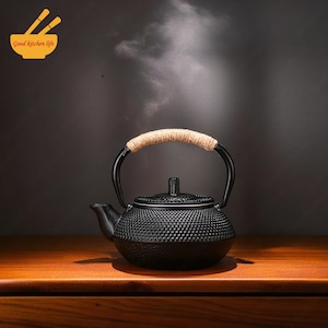 Théière en fonte noire faite main avec passoire, infusion à chaud, théière en fonte, outil d'infusion de thé, bouilloire en fonte, bouilloire à thé, cadeaux pour amateur de thé