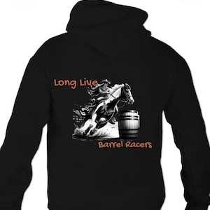 Barrel Racing-dameshoodie (Long Live Barrel Racers)