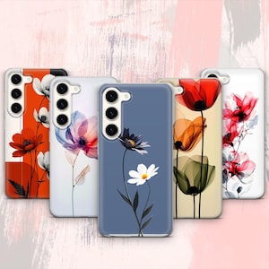Flower Phone Case Floral Case For Samsung Galaxy S25 S24 S23 S22 S21 S20 Ultra Plus FE A17 A16 A26 A25 A36 A35 A56 A55