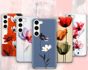 Flower Phone Case Floral Case For Samsung Galaxy S26 Ultra S25 FE S24 Plus S23 S22 S21 S20, A17 A26 A37 A57