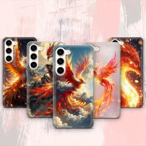 Coque Phoenix pour Samsung Galaxy S25 Ultra, S24 Plus, S23 FE, S22, S21, S20, A16, A35 A53, A55, A56, ZFlip, ZFold, protection de téléphone
