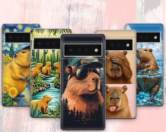Capybara Phone Case Friendly Pets For Google Pixel 10A 9 ProXL 8 7A 6, Samsung S26 Ultra S25 FE S24 Plus S23 S22 S21 S20