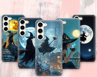 Witch Phone Case Halloween Phone Case For Samsung Galaxy S26 Ultra S25 FE S24 Plus S23 S22 S21 S20, A17 A26 A37 A57