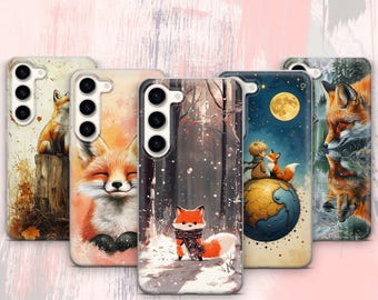 Fox Phone Case Autumn Aesthetic Phone Case For Samsung Galaxy S26 Ultra S25 FE S24 Plus S23 S22 S21 S20, A17 A26 A37 A57