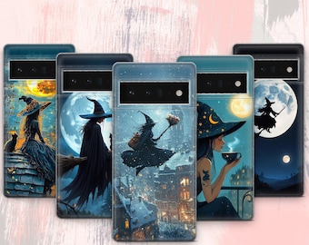 Funda para teléfono Witch Gothic Celestial para Google Pixel 10A 9 ProXL 8 7A 6, Samsung S26 Ultra S25 FE S24 Plus S23 S22 S21 S20