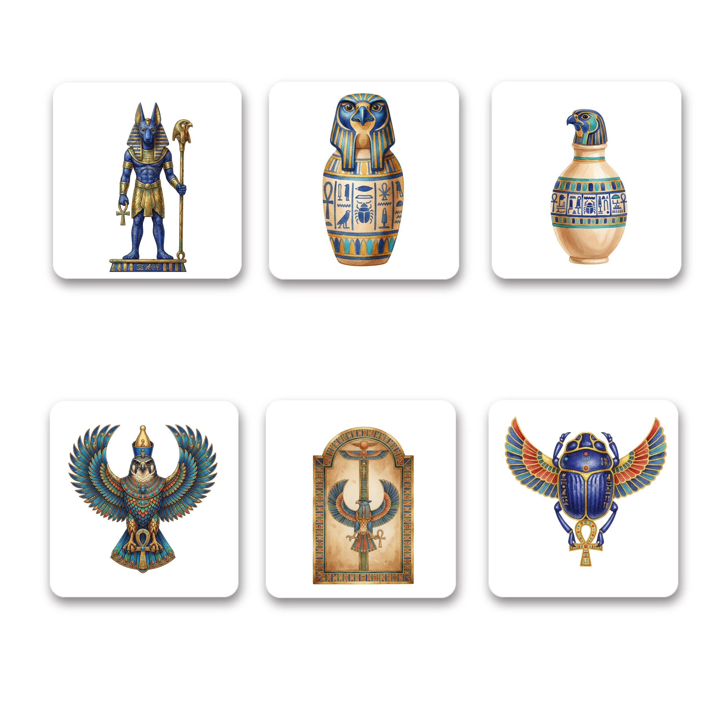 Ancient Egypt Watercolor Clipart Bundle, Egyptian PNG, Pharaoh, Anubis ...