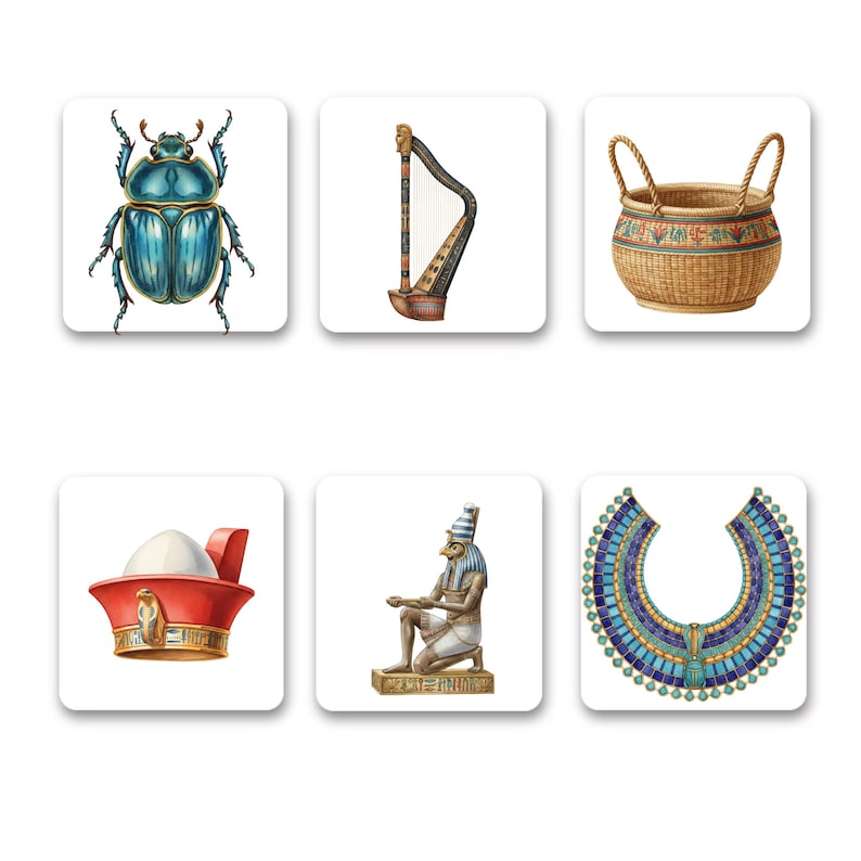 Ancient Egypt Watercolor Clipart Bundle, Egyptian PNG, Pharaoh, Anubis ...