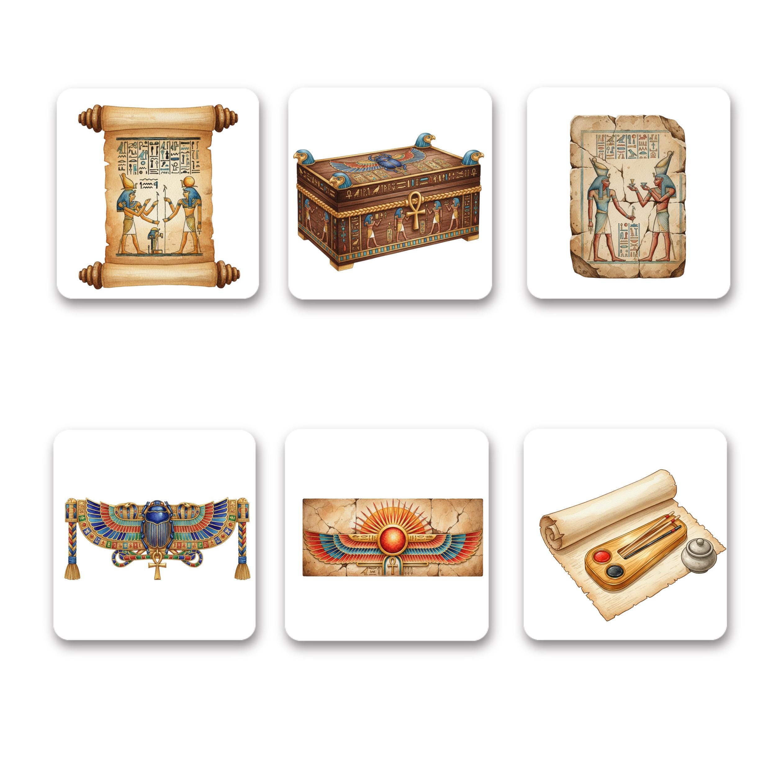 Ancient Egypt Watercolor Clipart Bundle, Egyptian PNG, Pharaoh, Anubis ...