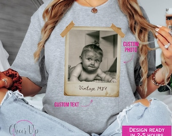 Benutzerdefinierte 30. Foto Geburtstag Shirt, Vintage Foto und Jahr Shirt, Geburtstagsgeschenk, Geburtstag Bild Shirt, Vintage Foto 30