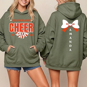 Personalized Cheerleading Sweatshirt: Custom Team Name, Mascot, Cheer Mom Gift