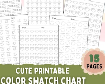 Printable Coloring Swatch Chart: Marker Test Sheet (PDF Download)