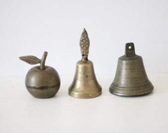 vintage / solid brass bells / assorted