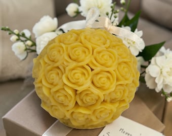 Handmade Beeswax Rose Candle – Natural Mother’s Day Gift, Heartfelt Keepsake, Romantic Home Décor, Eco-Friendly Candle