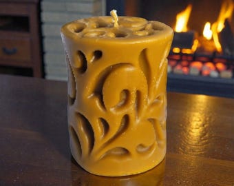 Beeswax Candle with Propolis.Natural Healing Wax Candle.Handmade Eco Friendly Decorative Candle