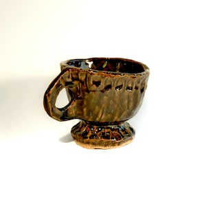 Handmade Ceramic Cup - Artistic Pottery Mug - Unique Hand-Thrown Coffee Cup - Rustic Minimalist Tea Cup - Artisan Espresso Mug
