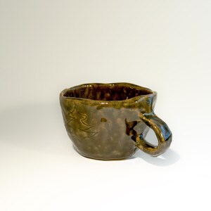 Handmade Ceramic Cup - Artistic Pottery Mug - Unique Hand-Thrown Coffee Cup - Rustic Minimalist Tea Cup - Artisan Espresso Mug