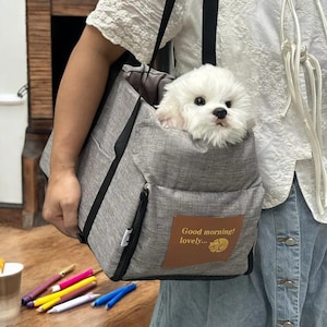Cama portátil para perros en el asiento del automóvil: portamascotas con consola central para perros y gatos pequeños, bolsa de seguridad para viajes, accesorio acogedor para el automóvil