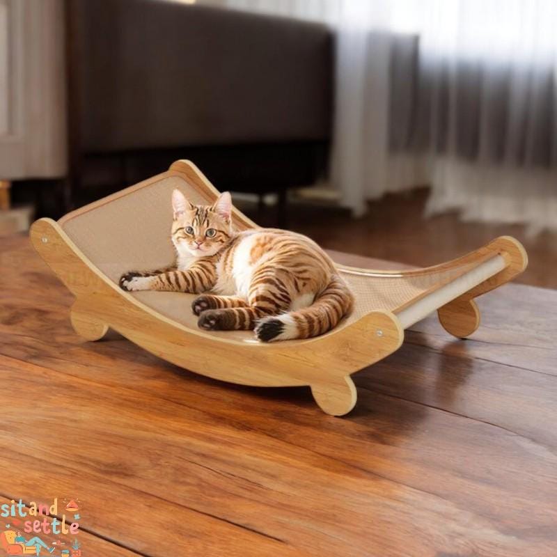 Extra-Large Cat Lounge Chair & Scratching Bed – Durable, Cozy, and Crumb-Free