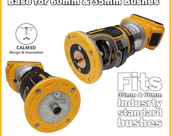 Dewalt DCW600 DCW604 D26200 D26204 trim router sub-base for 60mm & 35mm guide bushes