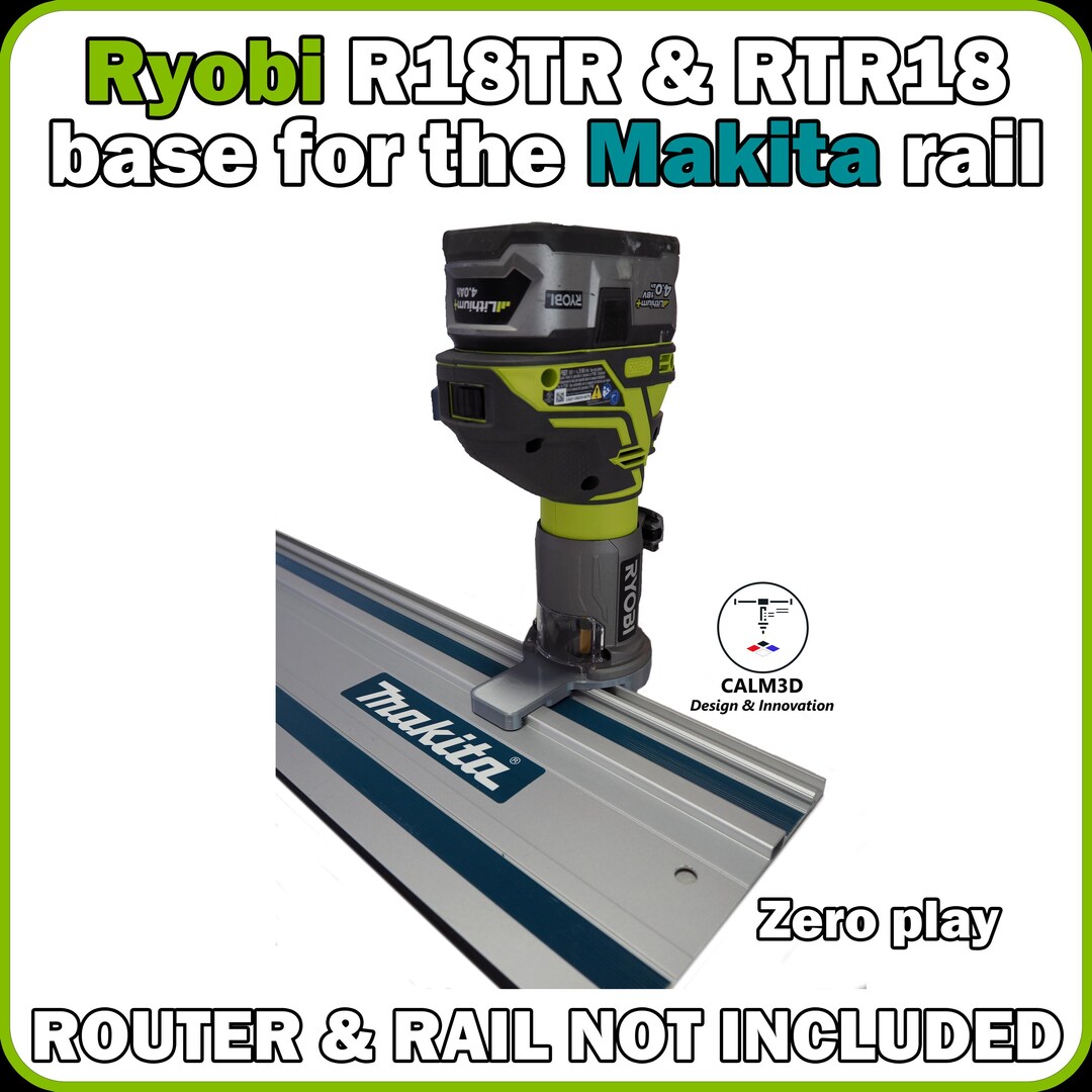 Ryobi R18TR-0 RTR18 Trim Router Sub-base for Use on the Makita Rail ...