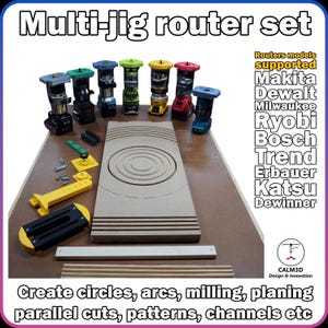 Multi-Jig-Oberfräser-Set - Makita, Dewalt, Ryobi, Milwaukee, Trend, Katsu, Erbauer