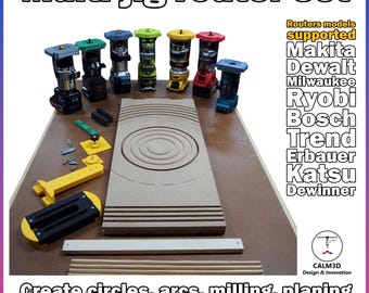 Multi-jig router set - Makita, Dewalt, Ryobi, Milwaukee, Trend, Katsu, Erbauer
