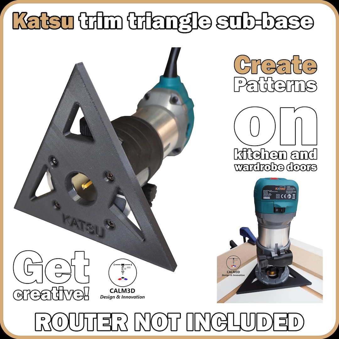 KATSU M1DP Triangle Trim Router Replacement Sub-base - Create Patterns ...