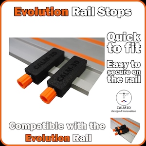 Evolution compatible guide rail limit stops - twin set