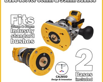 Dewalt DCW600 DCW604 DNP612 D26200 D26204 plunge & trim sub-base set for 60mm and 35mm guide bushes