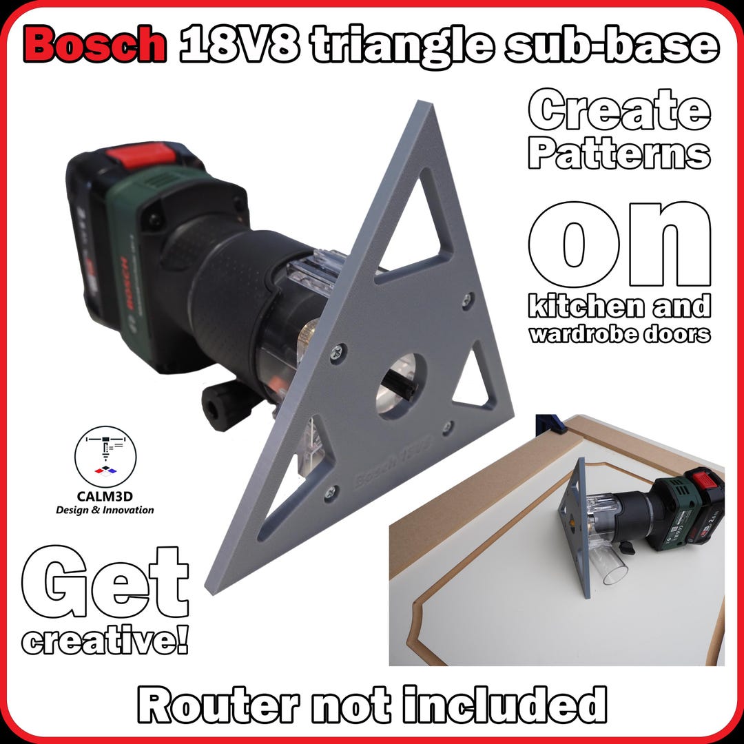 Bosch 18V8 Triangle Trim Router Sub-base - Create Patterns - Etsy
