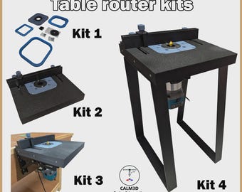 Katsu M1DP and BLT Compact trim corded & cordless table router kits