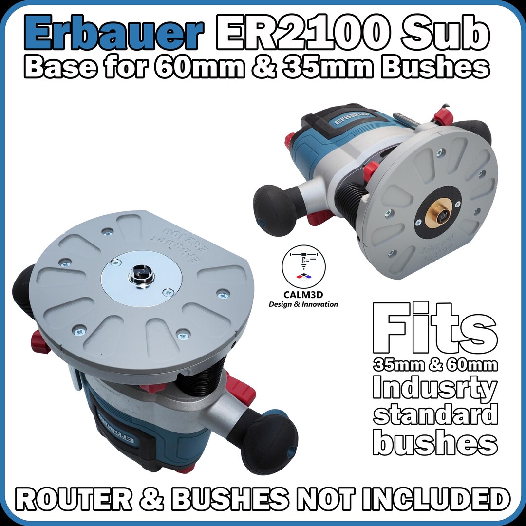 Erbauer Router Guide Bush Erbauer ER2100 Plunge Router Sub-base for 35mm & 60mm Guide Bushes - Etsy