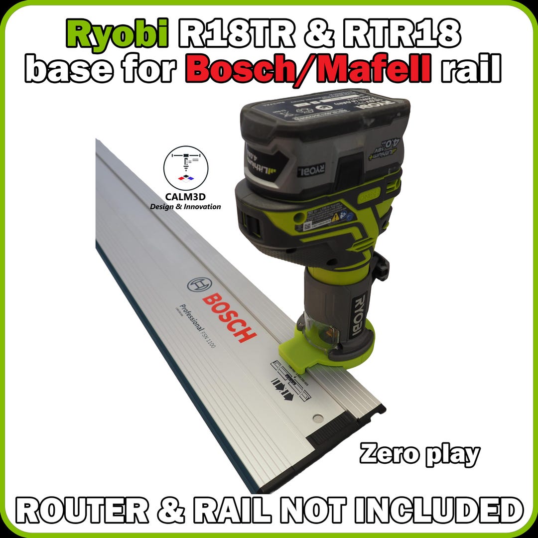 Ryobi R18TR-0 RTR18 Trim Router Sub-base for Use on Bosch Mafell Rail ...