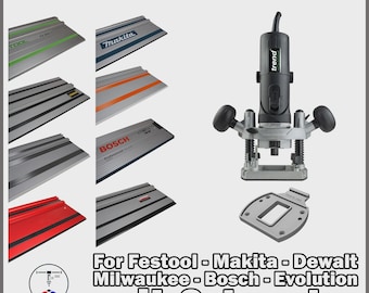 Trend T4E sub-base for Festool, Makita, Dewalt, Bosch, Milwaukee, Evolution rails