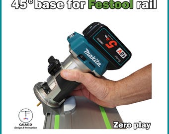 Makita DRT50 RT700C 45 degree angled trim sub-base for use on the Festool rail