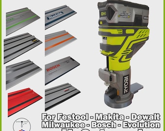 Ryobi R18TR sub-base for Festool, Makita, Dewalt, Bosch, Milwaukee, Evo rails