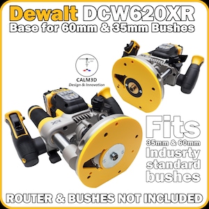 Dewalt DCW620 XR-freesbasis voor 60 mm Trend en 35 mm messing bussen