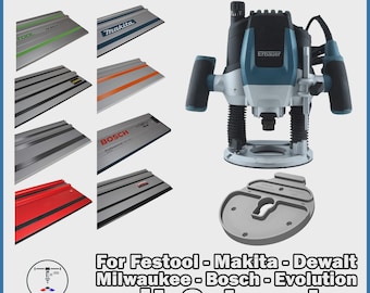 Erbauer ERB380 sub-base for Festool, Makita, Dewalt, Bosch, Milwaukee, Evo rails