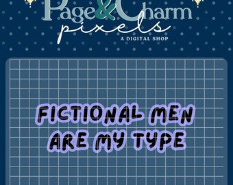 Fictional Men PNG, livre petit ami SVG coupe fichier, Romance Reader png pour le bricolage, livre amateur citation svg, art numérique esthétique drôle bibliophile