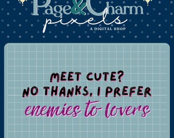 Enemies to Lovers PNG Graphic, Romance Trope SVG Cut File, Spicy Book png File for Shirts, Bookish Humor svg File for DIY, Reader png