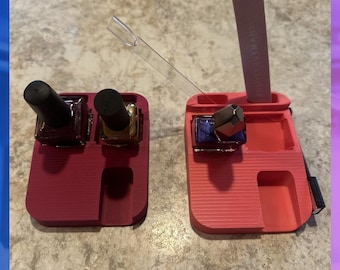 Velvet Effect Manicure Stand: Magnetic Nail Art Holder & Polish Organizer