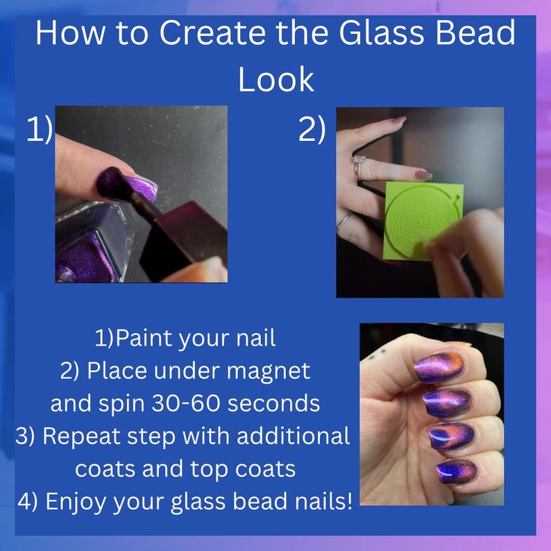 Magnetischer Nail Art Ständer – Cat-Eye & Glasperlen-Magnet für Acrylnägel Bild 7