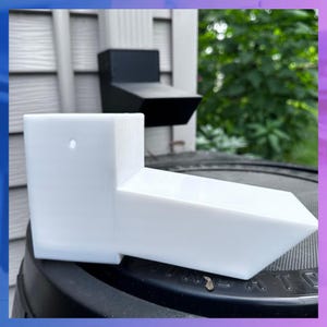 Rain Barrel Downspout Diverter — PETG Gutter Attachment for 3x4" Downspouts, UV‑Resistant Rainwater Adapter