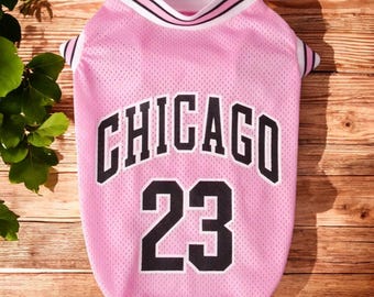 Camiseta de malla para perros / Conjunto de baloncesto rosa para mascotas pequeñas