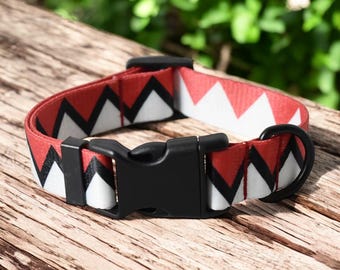 Nylon Printed Dog Collar | Custom Engraved Nameplate, Adjustable