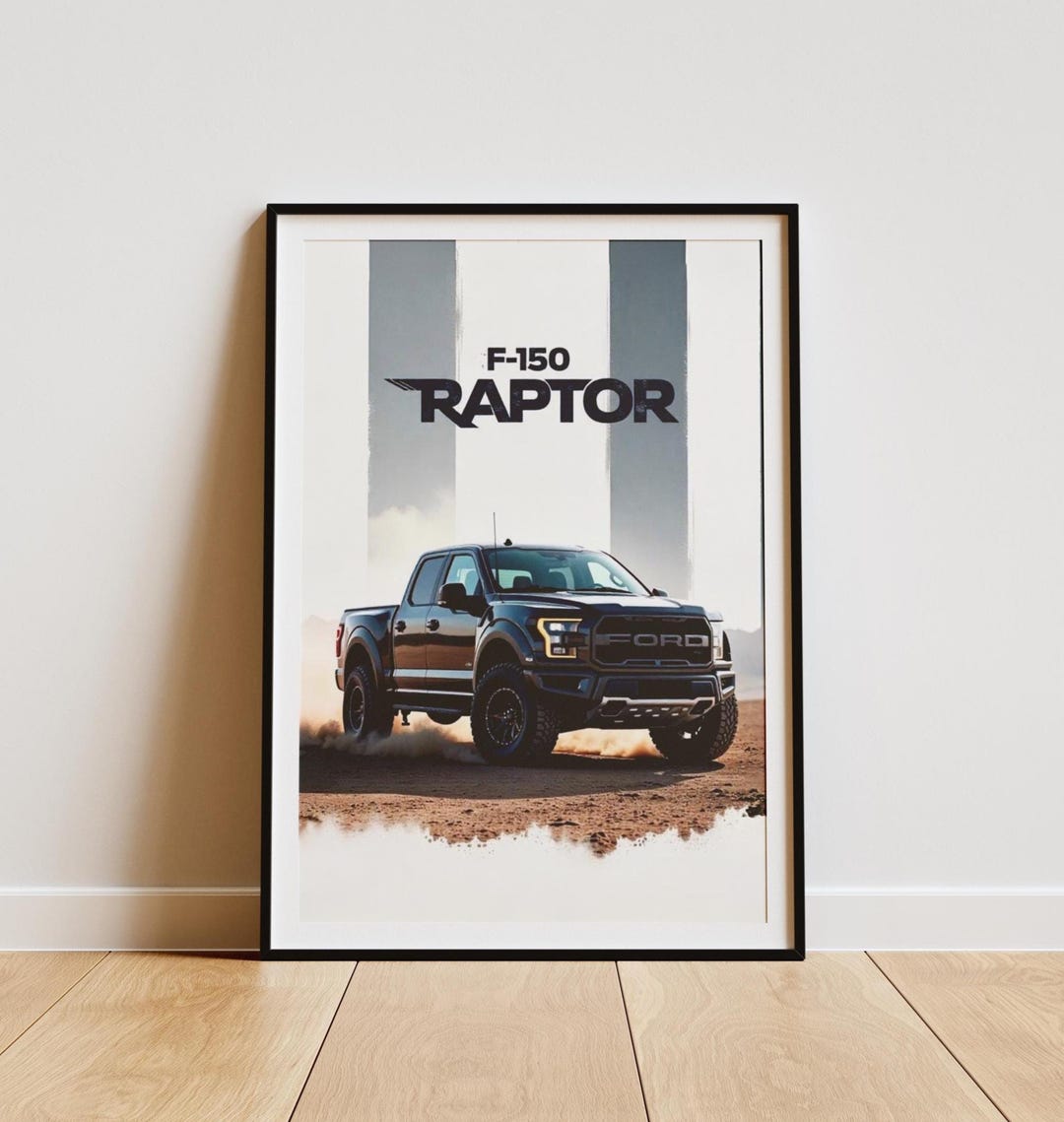 Raptor R Poster Ford Raptor F-150 Poster | Ford Illustration | Car Print | Ford Raptor ...