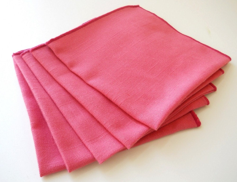 Cloth Table Napkins in Pretty Pink Set of 12 Table Napkins Etsy
